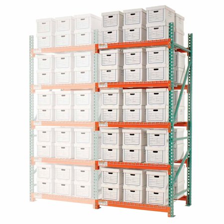 GLOBAL INDUSTRIAL Record Storage Rack Add-On Letter Legal 48W x 42D x 120H 258210N